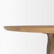 Mercana Sonomi Brown Solid Rubber Wood w/ Round Oak Tabletop Dining Table Clearance