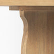 Mercana Sonomi Brown Solid Rubber Wood w/ Round Oak Tabletop Dining Table Clearance