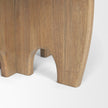 Mercana Sonomi Brown Solid Rubber Wood w/ Round Oak Tabletop Dining Table Clearance