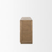 Mercana Sina Brown Oak Wood w/ Natural Rattan 4 Door Sideboard Clearance