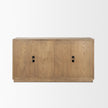 Mercana Sina Brown Oak Wood w/ Natural Rattan 4 Door Sideboard Clearance