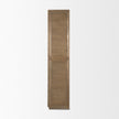Mercana Sina Brown Oak Wood w/ Natural Rattan 2 Door Curio Cabinet Clearance