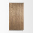 Mercana Sina Brown Oak Wood w/ Natural Rattan 2 Door Curio Cabinet Clearance