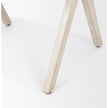 Mercana Topanga Cream Fabric Wrap Wooden Frame Dining Chair
