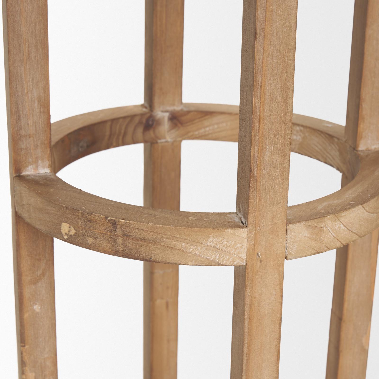 Mercana Andy Small Natural Wood Cylindrical Lantern Clearance