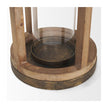 Mercana Andy Small Natural Wood Cylindrical Lantern Clearance