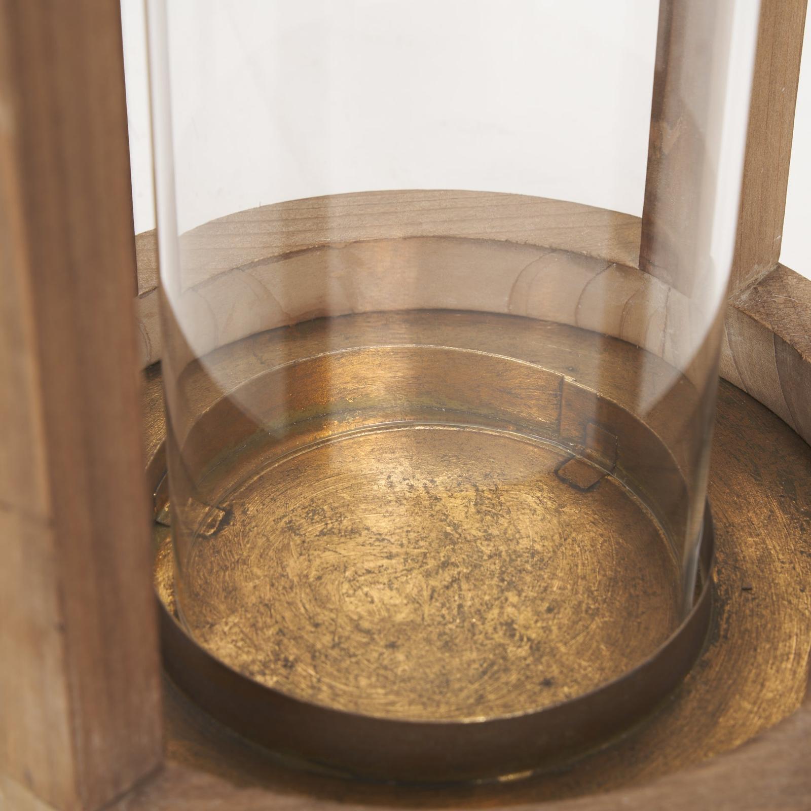 Mercana Andy Small Natural Wood Cylindrical Lantern Clearance