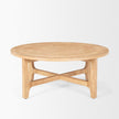 Mercana Taylin Light Brown Wood Round Coffee Table Clearance