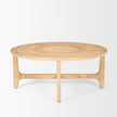 Mercana Taylin Light Brown Wood Round Coffee Table Clearance