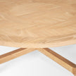 Mercana Taylin Light Brown Wood Round Coffee Table Clearance