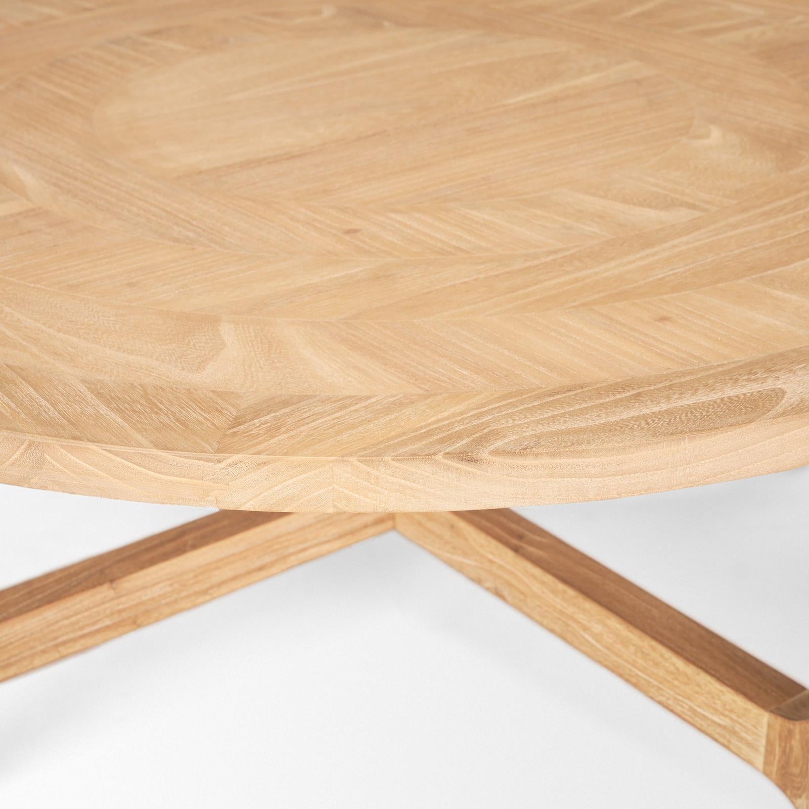 Mercana Taylin Light Brown Wood Round Coffee Table Clearance