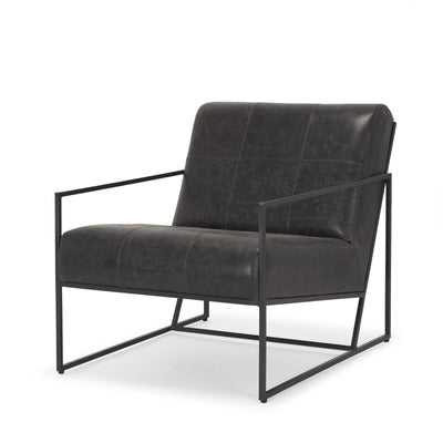 Mercana Stratton Gunmetal Upholstered Accent Chair Clearance