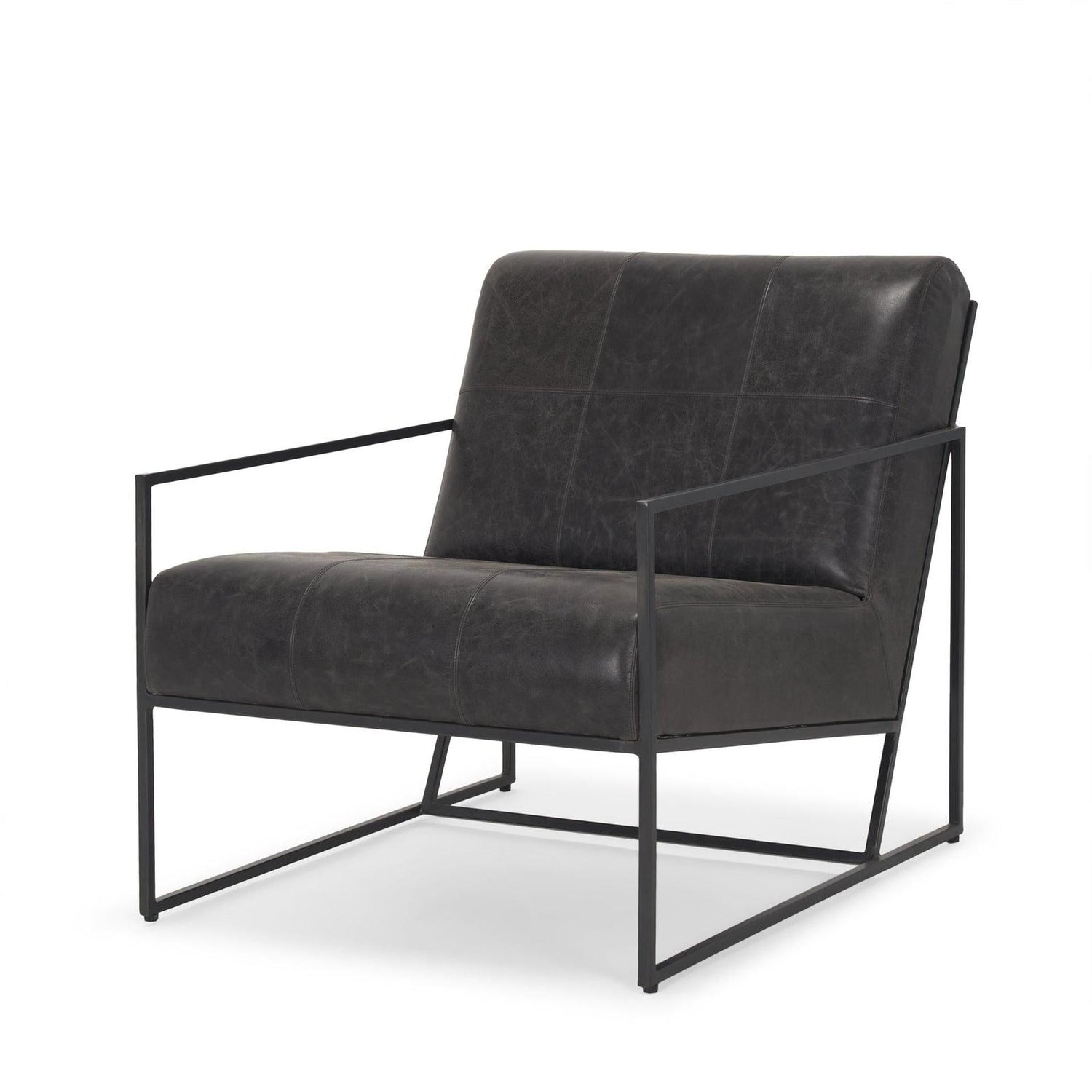 Mercana Stratton Gunmetal Upholstered Accent Chair Clearance