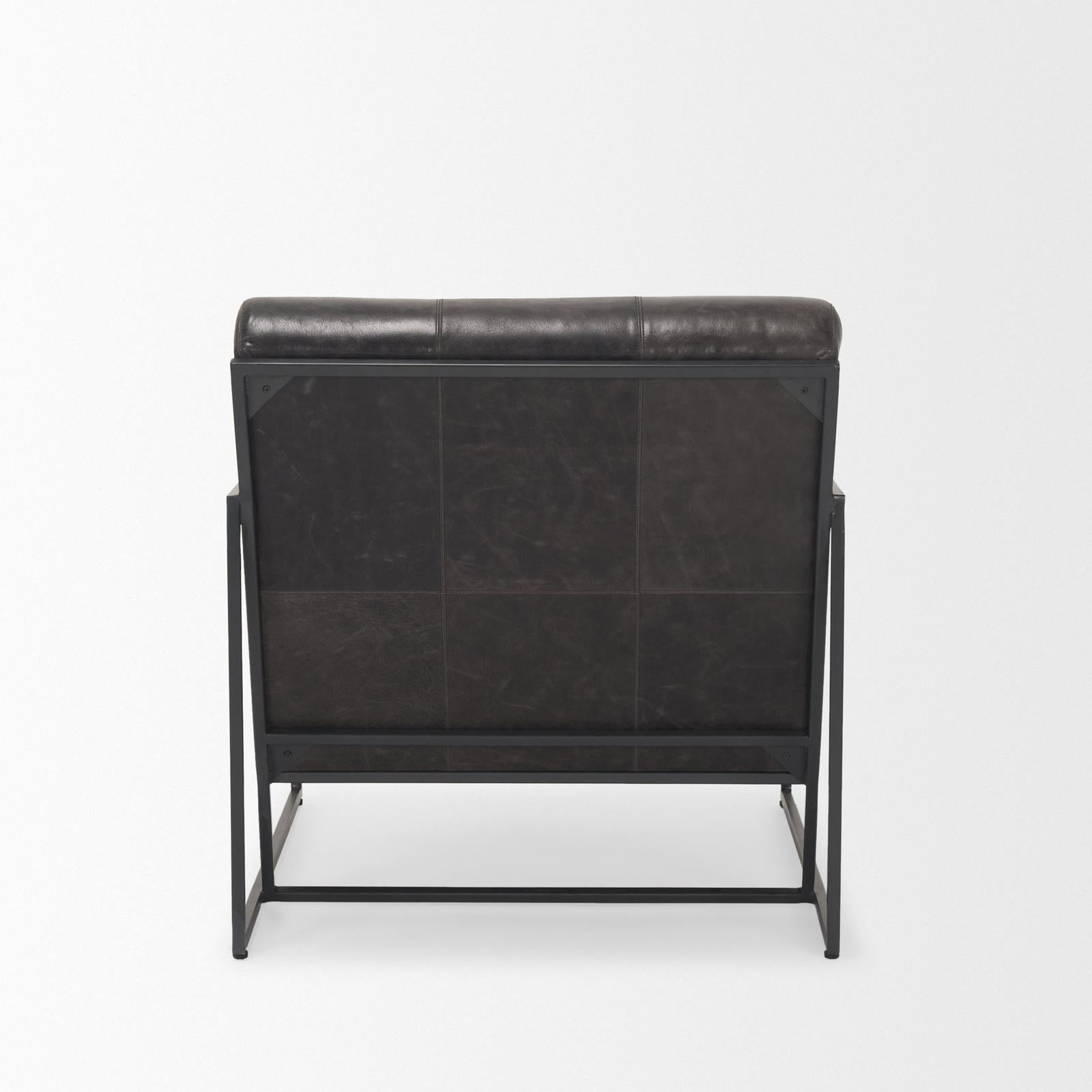 Mercana Stratton Gunmetal Upholstered Accent Chair Clearance