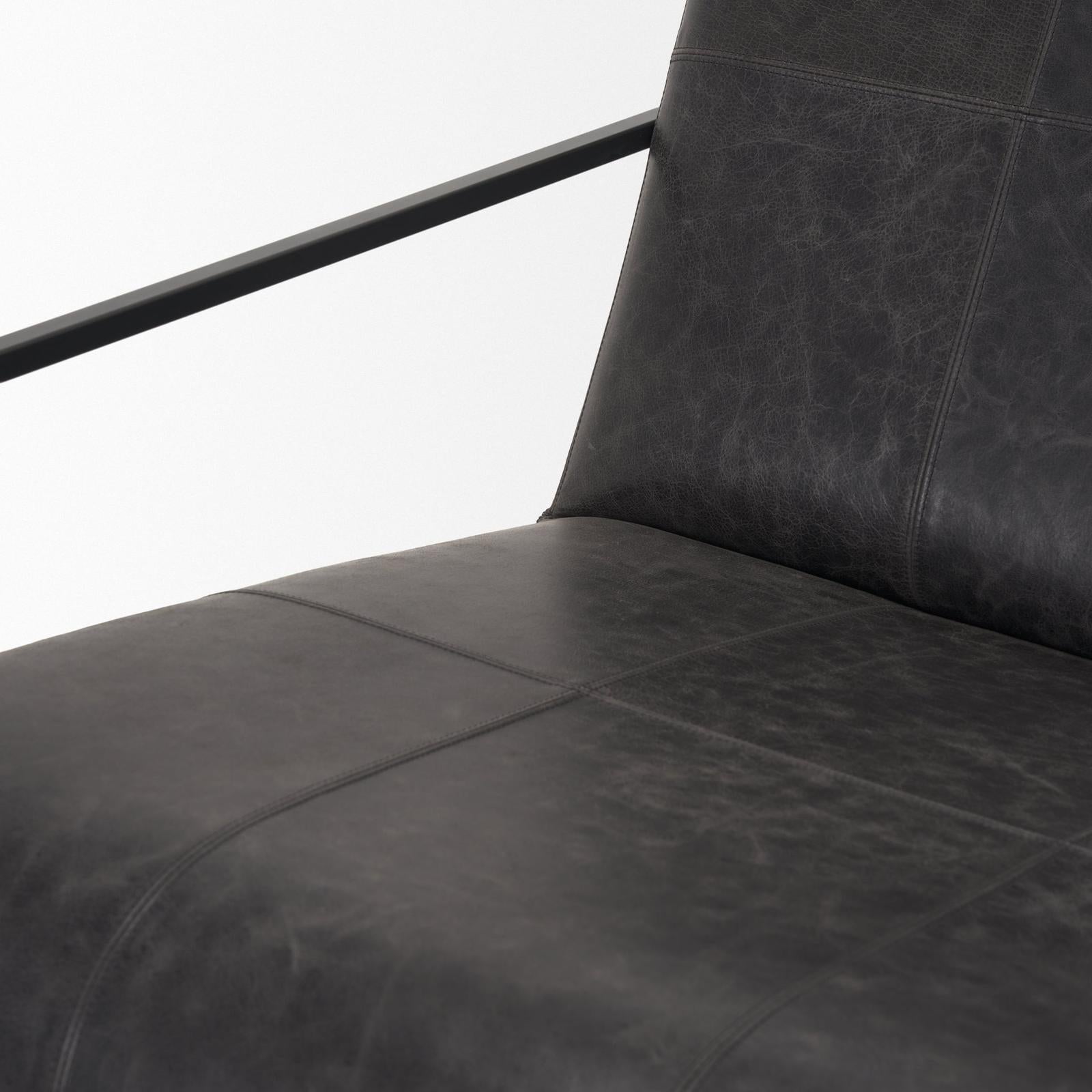 Mercana Stratton Gunmetal Upholstered Accent Chair Clearance