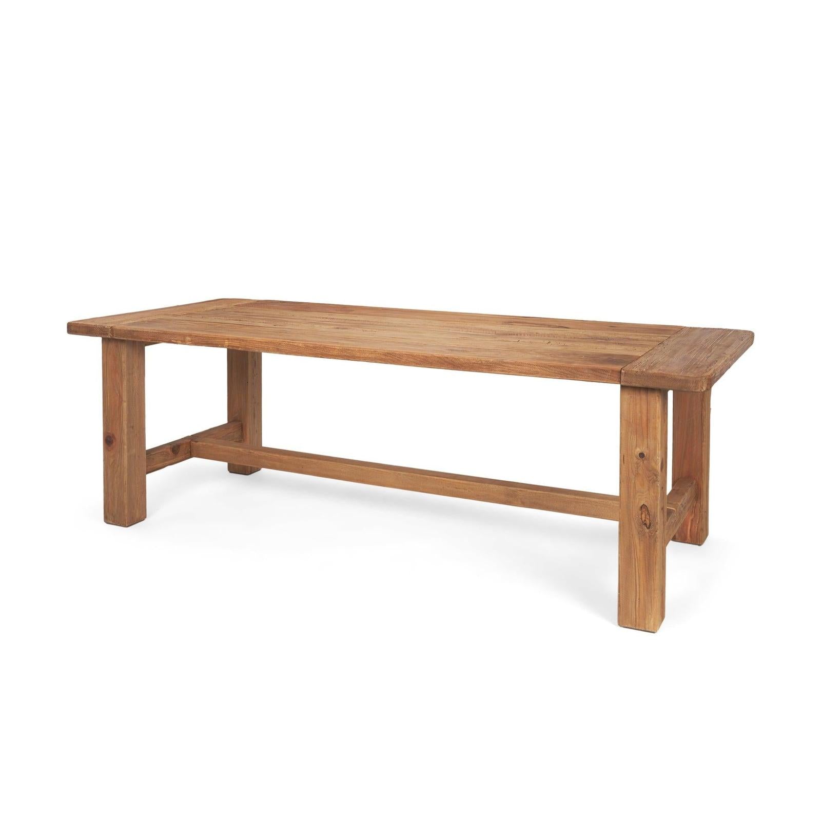 Mercana Stetson Rectangular Natural Brown Wood Dining Table