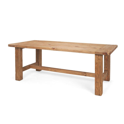 Mercana Stetson Rectangular Natural Brown Wood Dining Table