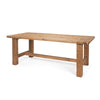 Mercana Stetson Rectangular Natural Brown Wood Dining Table