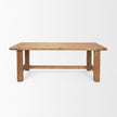 Mercana Stetson Rectangular Natural Brown Wood Dining Table