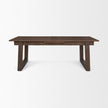 Mercana Takota Dark Brown Rectangular Oak Wood w/ Birch Wood Legs Extendable Dining Table Clearance
