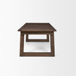 Mercana Takota Dark Brown Rectangular Oak Wood w/ Birch Wood Legs Extendable Dining Table Clearance