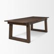 Mercana Takota Dark Brown Rectangular Oak Wood w/ Birch Wood Legs Extendable Dining Table Clearance