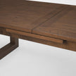 Mercana Takota Dark Brown Rectangular Oak Wood w/ Birch Wood Legs Extendable Dining Table Clearance