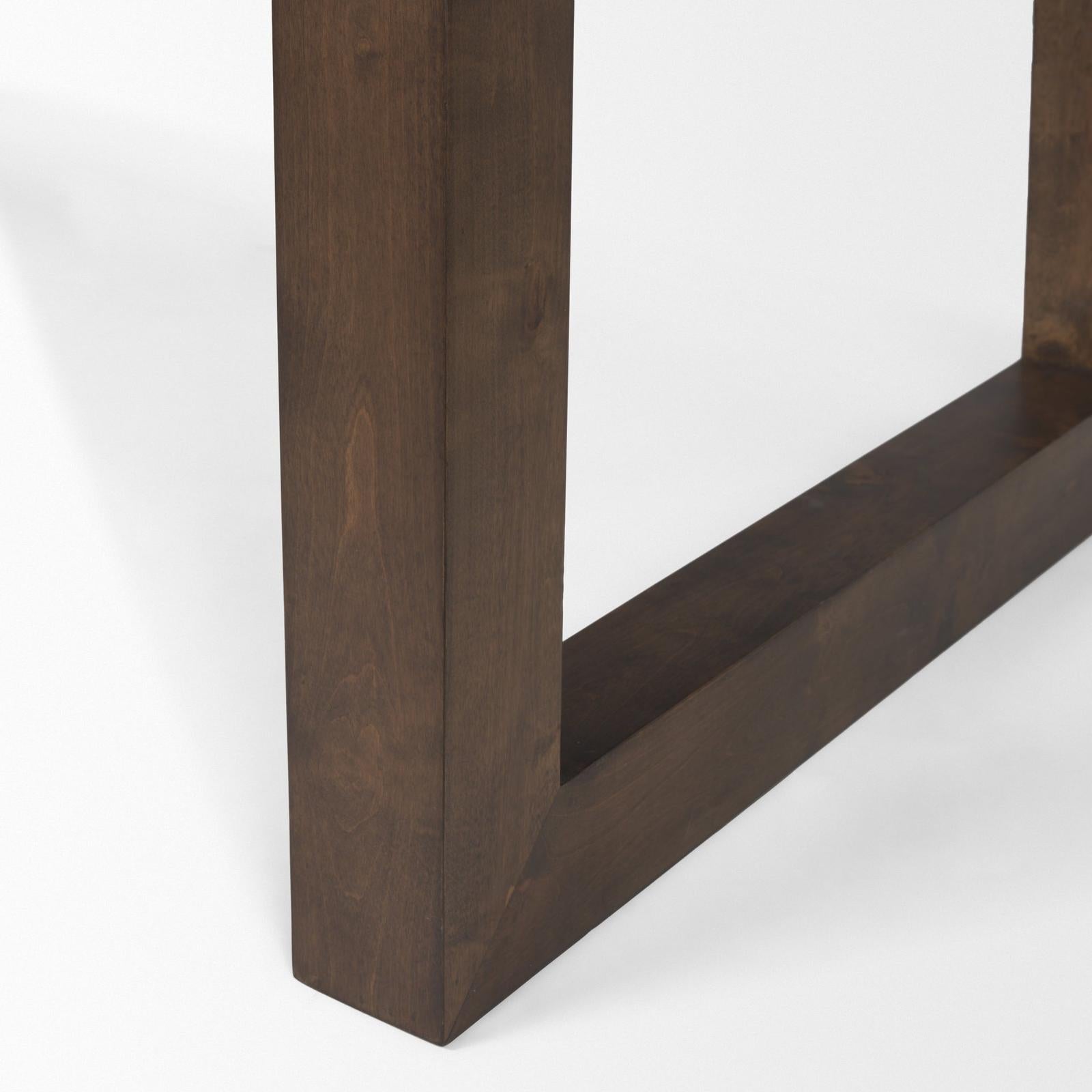 Mercana Takota Dark Brown Rectangular Oak Wood w/ Birch Wood Legs Extendable Dining Table Clearance