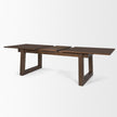 Mercana Takota Dark Brown Rectangular Oak Wood w/ Birch Wood Legs Extendable Dining Table Clearance