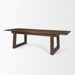 Mercana Takota Dark Brown Rectangular Oak Wood w/ Birch Wood Legs Extendable Dining Table Clearance