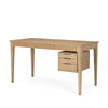 Mercana Tino Light Brown Oak Wood w/ 4 Drawers Desk
