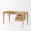 Mercana Tino Light Brown Oak Wood w/ 4 Drawers Desk