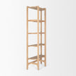 Mercana Taylin Light Brown Solid Wood Open Bookshelf