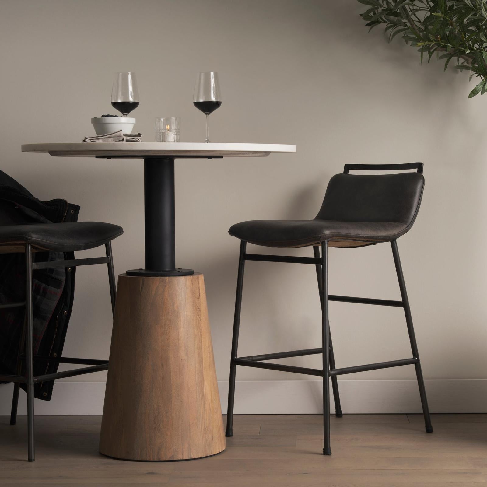 Mercana Maxwell Round Accent Pedestal Bistro Table