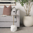 Mercana Rini Gold Metal and White Marble Accent Table