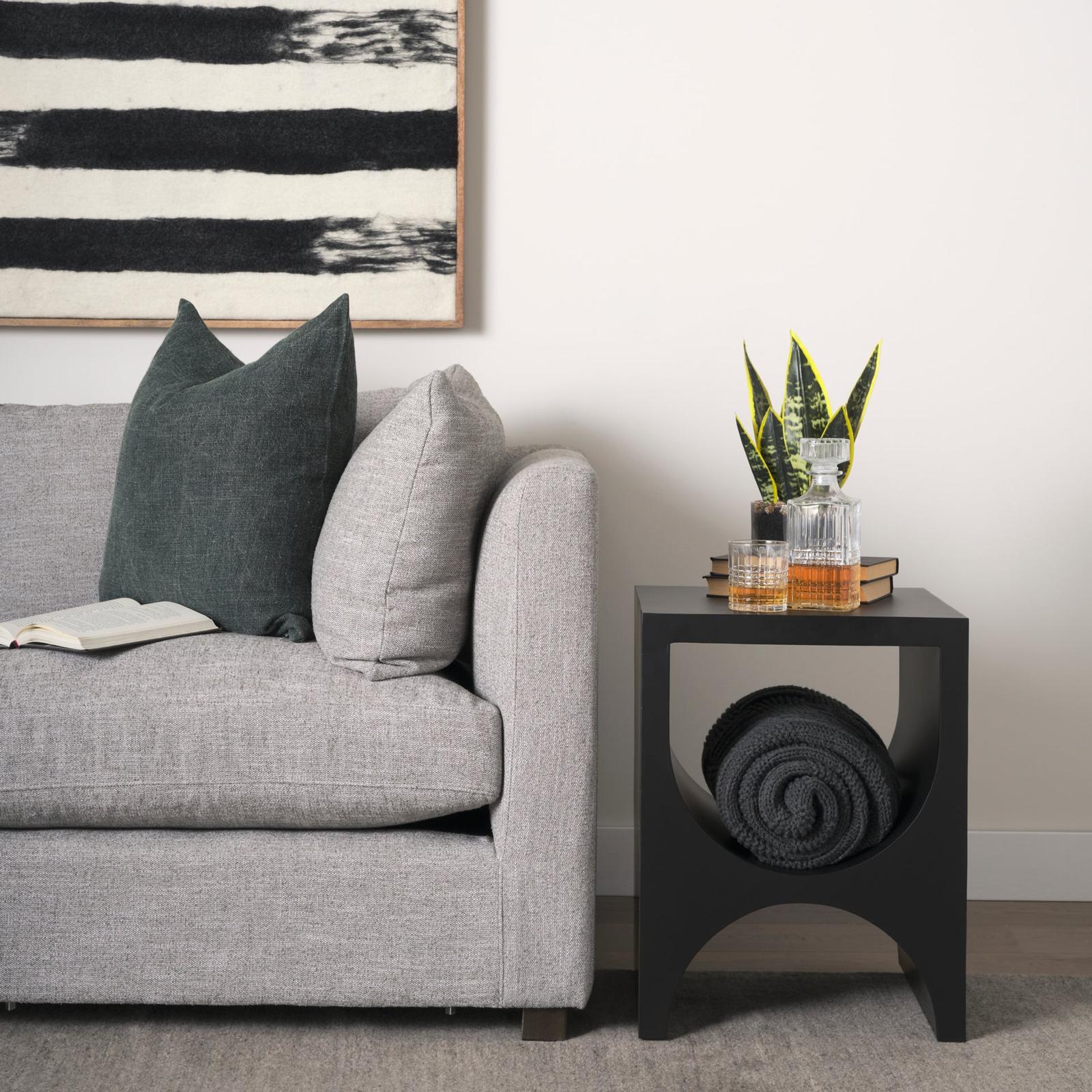 Mercana Sobi Matte Black Metal Side Table