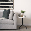 Mercana Serre Marble Top 3 Prong Metal Base End Table