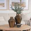 Mercana Perrin Brushed Gold Metal Decorative Vase