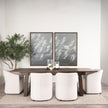 Mercana Takota Dark Brown Rectangular Oak Wood w/ Birch Wood Legs Extendable Dining Table Clearance