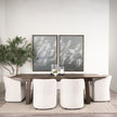 Mercana Sondra Oatmeal Performance Fabric Upholstered Club Dining Chair