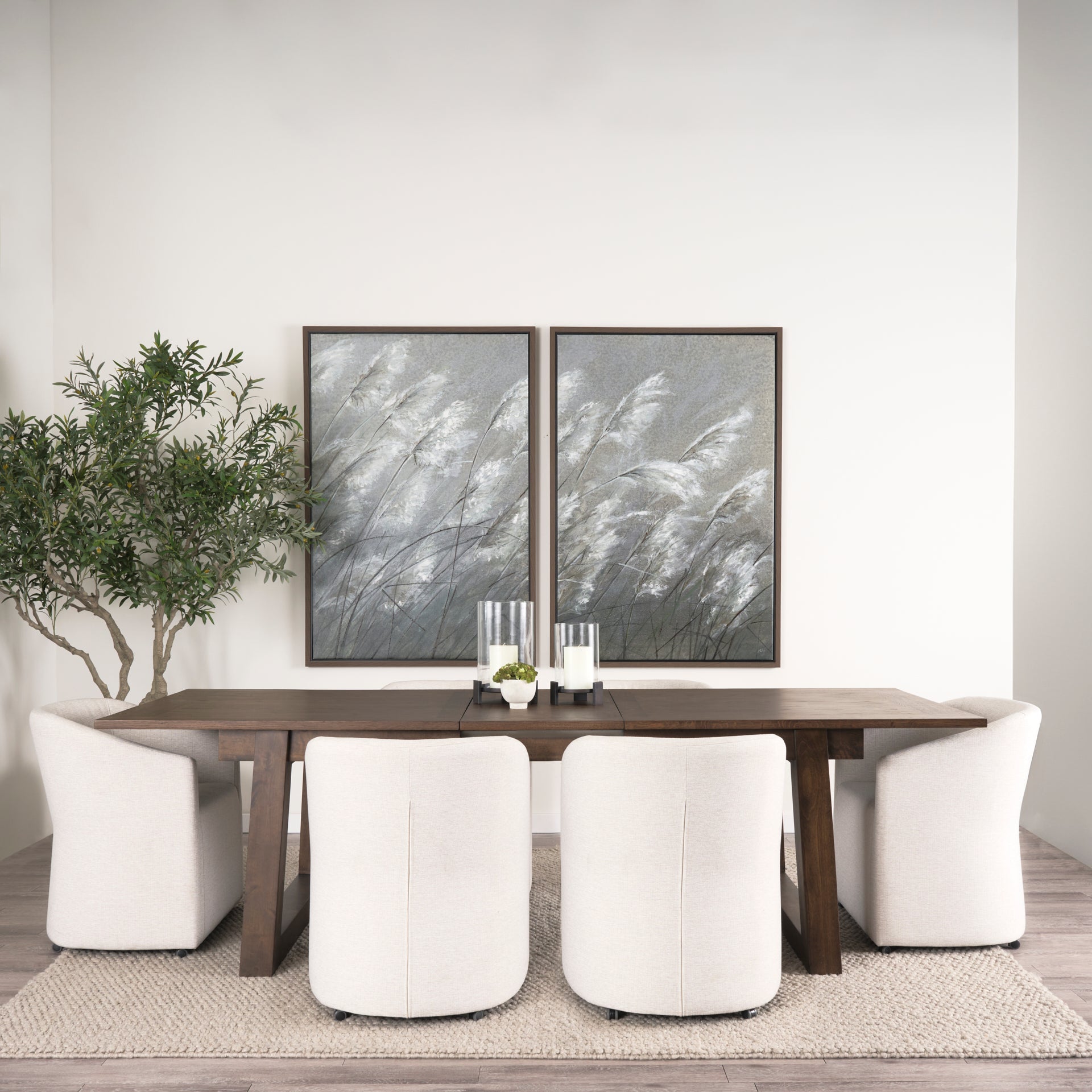Mercana Sondra Oatmeal Performance Fabric Upholstered Club Dining Chair