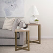 Mercana Faye Gold Metal Base Accent Tables- Set of 2