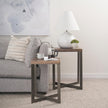 Mercana Faye Gold Metal Base Accent Tables- Set of 2
