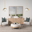 Mercana Cybill Brushed Brass w/ White Metal Shade 1-Light Wall Pendant