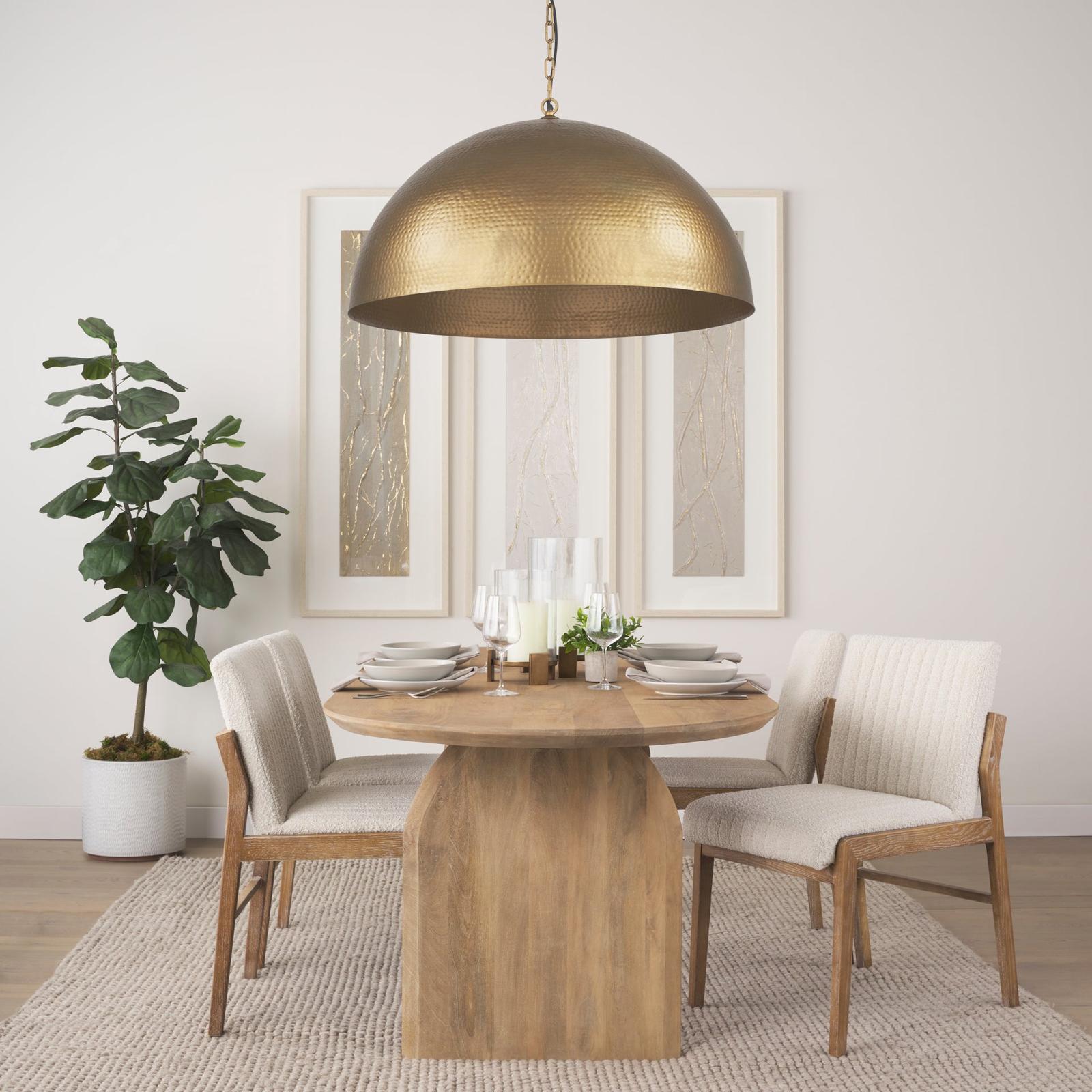 Mercana Karina Round Hammered Metal Dome Pendant Light