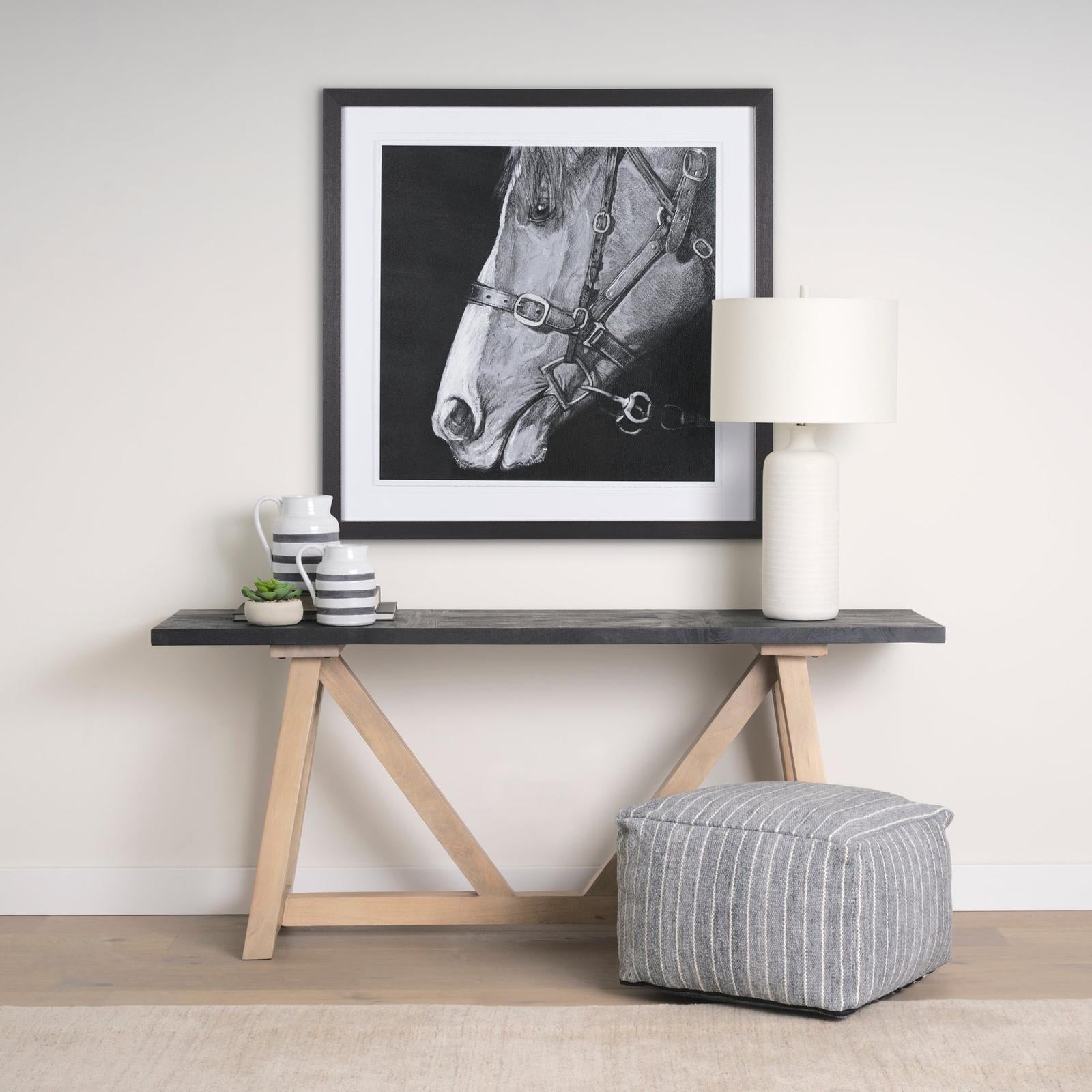 Mercana Melanie White Shade W/White Base Table Lamp