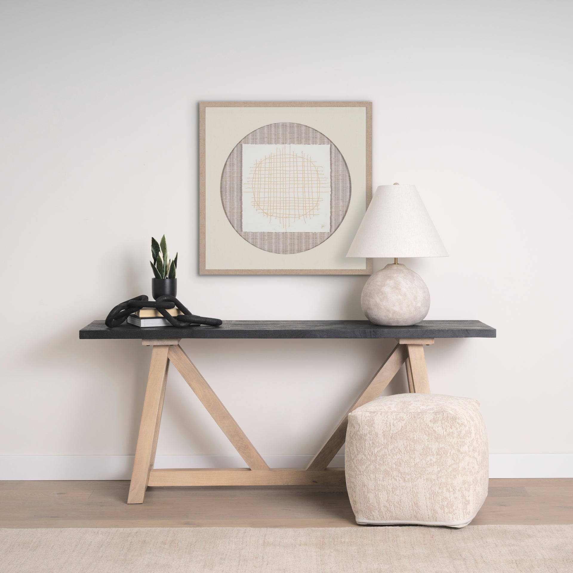 Mercana Mehdi Cream Ceramic Table Lamp