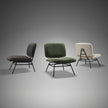 Mercana Nora Matte Black Metal Legs Accent Chair Clearance