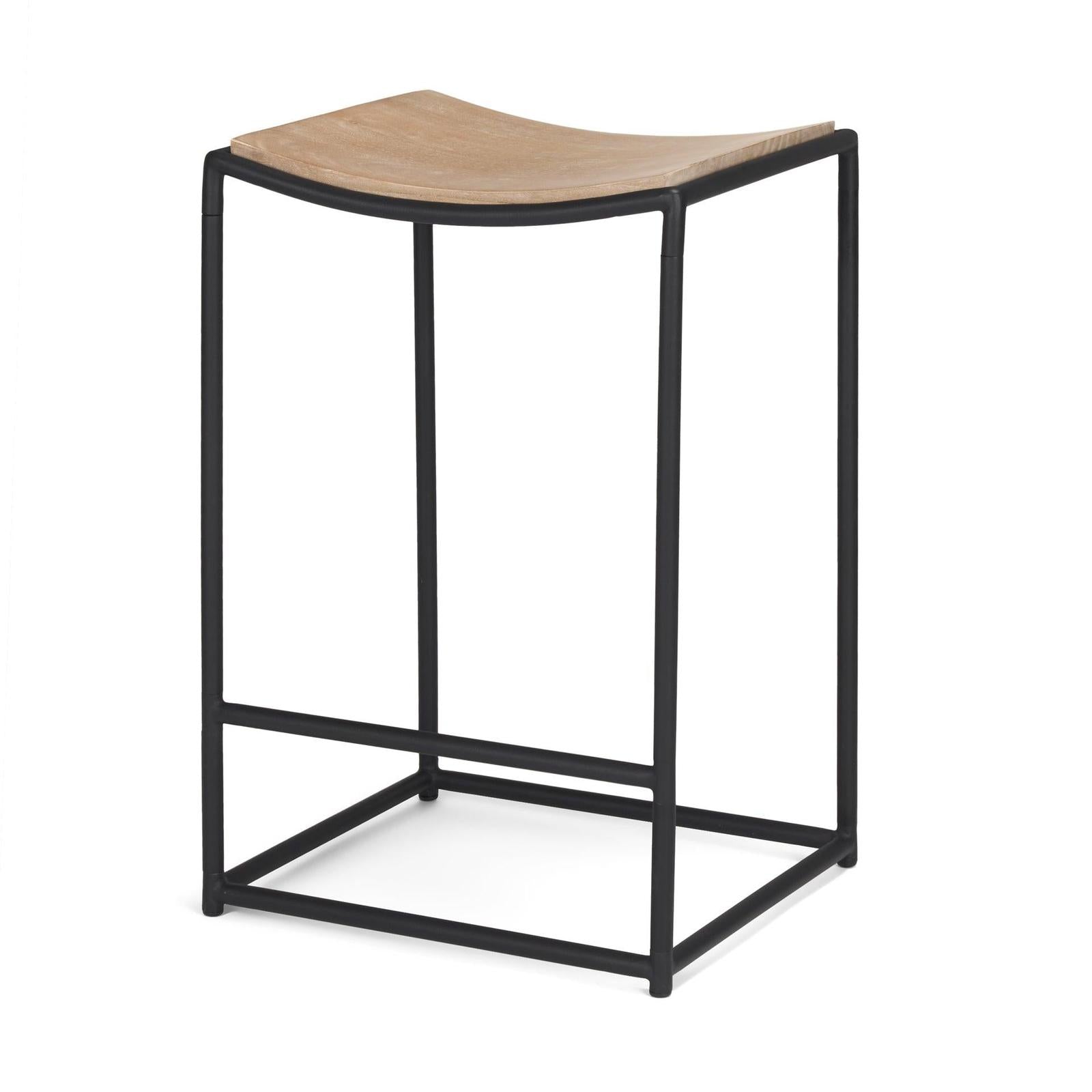 Mercana Taniel Black Metal Counter Stool