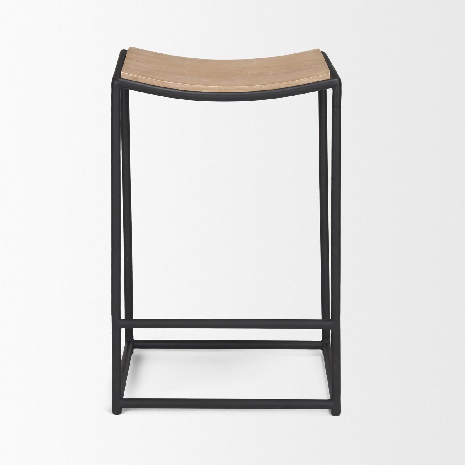 Mercana Taniel Black Metal Counter Stool